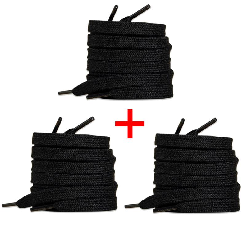 1Pair/3Pair NEW Flat High-Quality Cotton Shoelace Suitable for A Variety of Shoes 0.8 Cm Wide Unisex Solid-Color Shoelaces