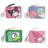 Cute Cartoon Small White Dog Pudding Dog Twin Star Long Ear Leather Card Case Coin Purse Keychain Pendant In-stock Pu Leather Anime Pattern
