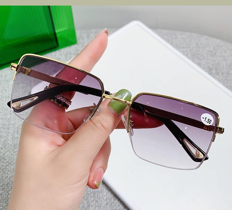 

New Myopia Glasses Business Half Frame Anti Blue Light Glasses Man Fashion Myopia Glasses Diopter -100 To -400 -300
