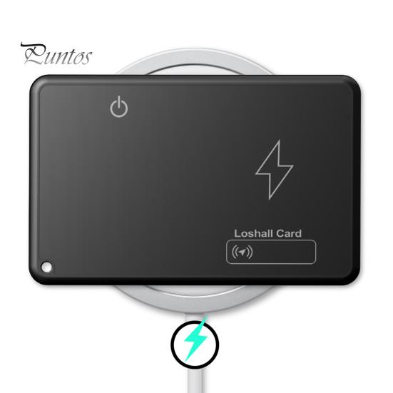 Portafoglio Tracker Carta Ricarica Wireless Design Ultra-Sottile Portatile Impermeabile Localizzatore Oggetti Sottile Compatibile Bluetooth Localizzatore GPS Dispositivo di Tracciamento Sottile