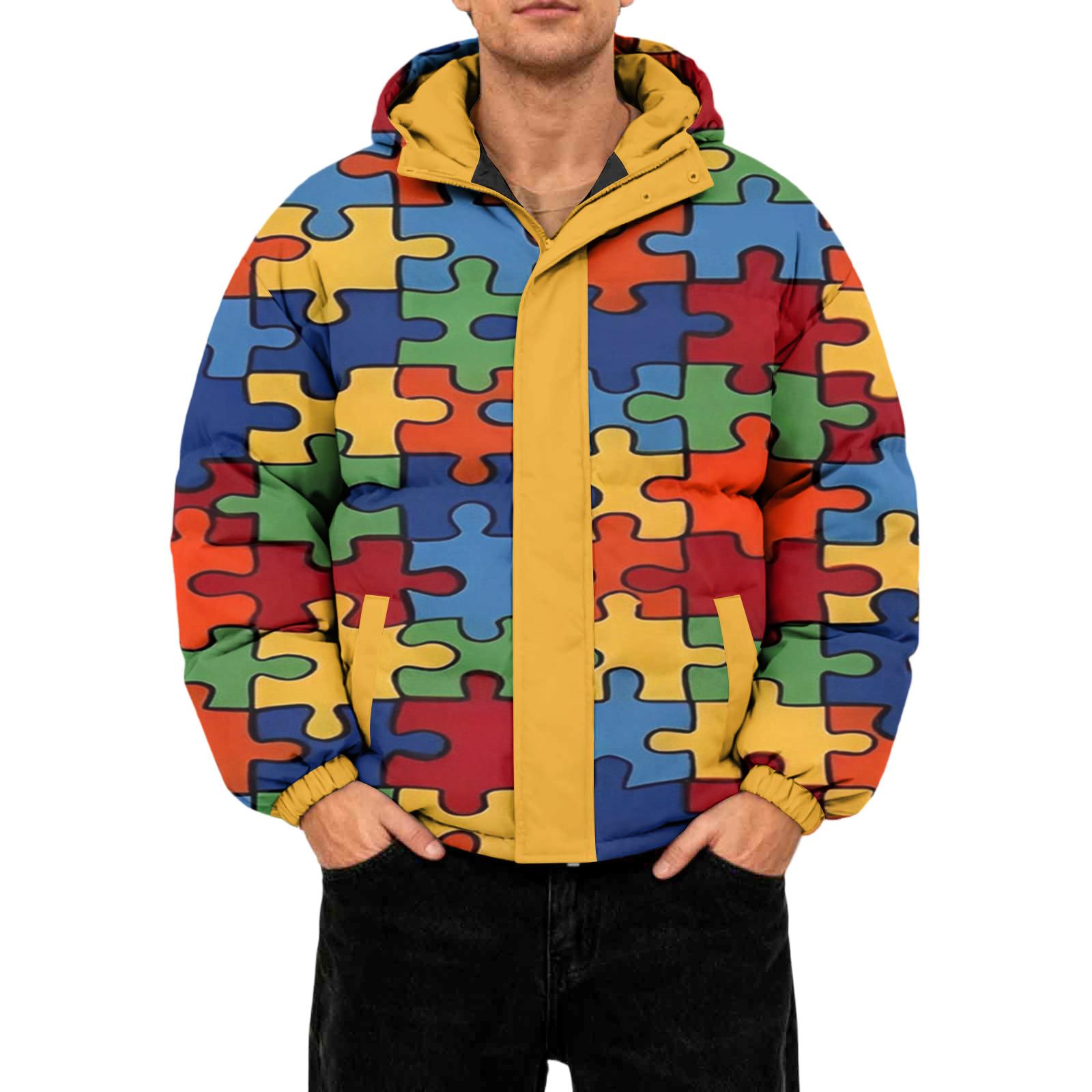 

Мужская повседневная пуховая куртка оверсайз с длинными рукавами и капюшоном XXXL оранжевый