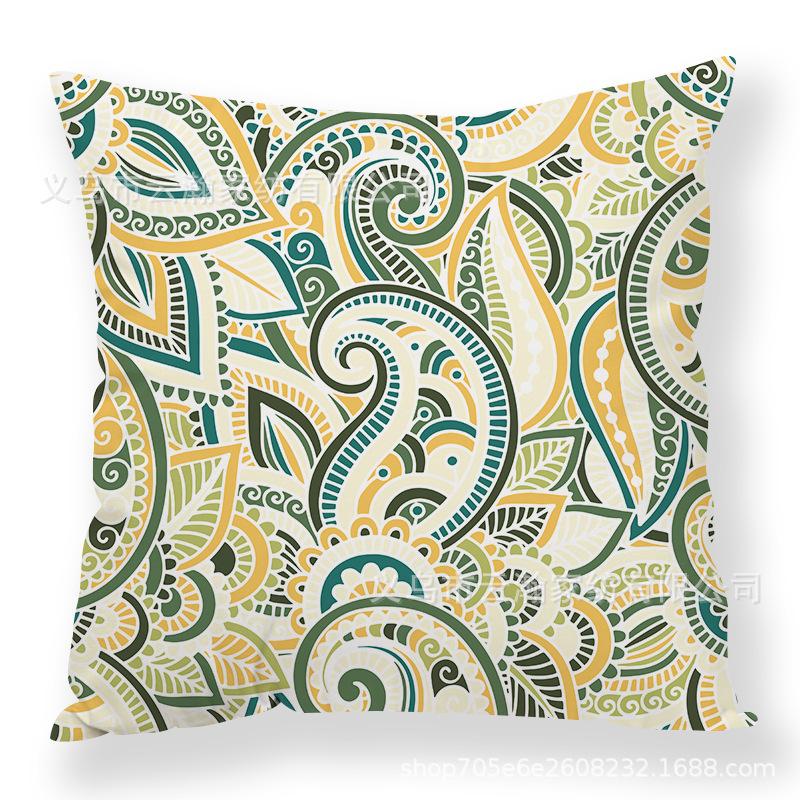 Art Flower Pillow Creative Car Sofa Cushion Digital Print Pillow Cover