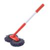 Car Wash Mop Efficient Long Handle Car Wash Brush with Detachable Double Disc Design Reusable Microfiber Window for Windshield