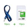 10 Pcs Transparent Badge Holder Neck Strap Set Waterproof  ID Card Bag Lobster Hook Rop Lanyard For Employee Access Control Card