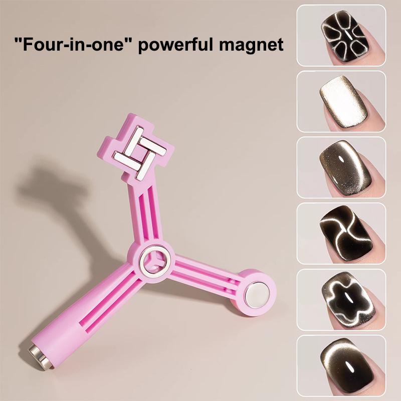 4 In 1 Multifunctional Five-Pointed Star Cat Eye Nail Art Magnetic Stick Suitable For Uv/Led Gel Nail Polish Magnet Strong
