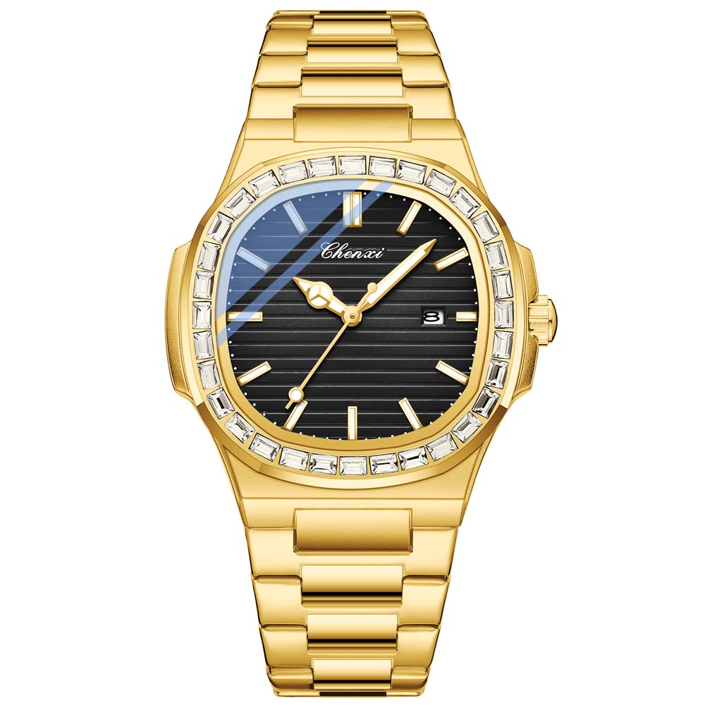 CHENXI Men's Watches Luxury Business Men's Quartz Date Wristwatches Diamond Design Waterproof Luminous Relojes Para Hombres