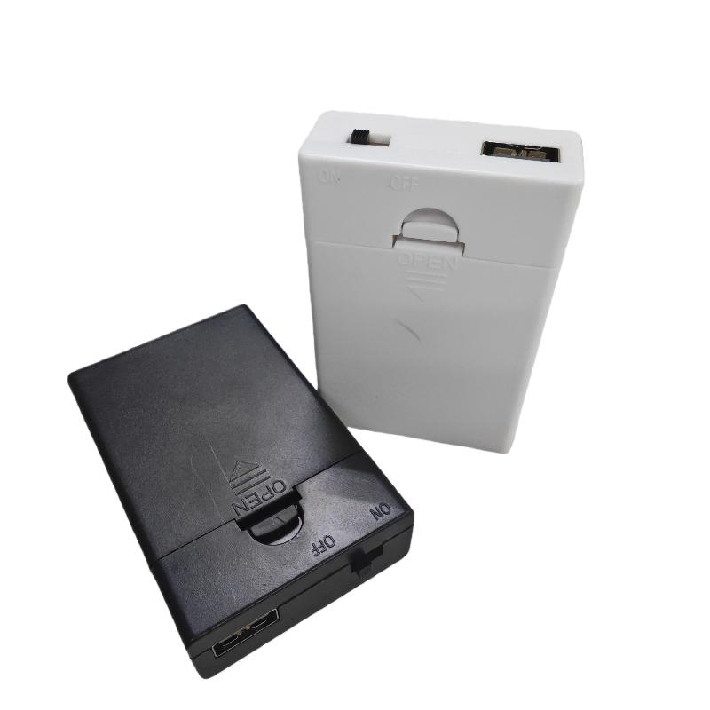 1Pcs Built In USB Battery Holder With Switch And Cover 3AA 4.5V Battery Box AA Battery Case DIY Accessories