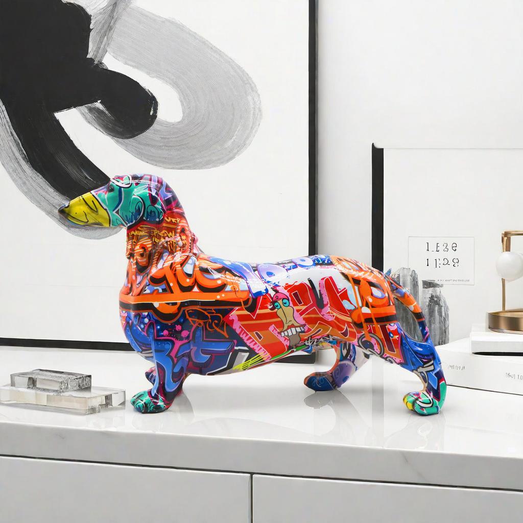 Modern Simple Dachshund Dog Ornaments Creative Home Wine Cabinet Decoration Office Desktop Jewelry Crafts