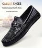 Herren Mokassins mit Krokodilmuster aus echtem Leder - Vielseitiger Business & Casual Stil