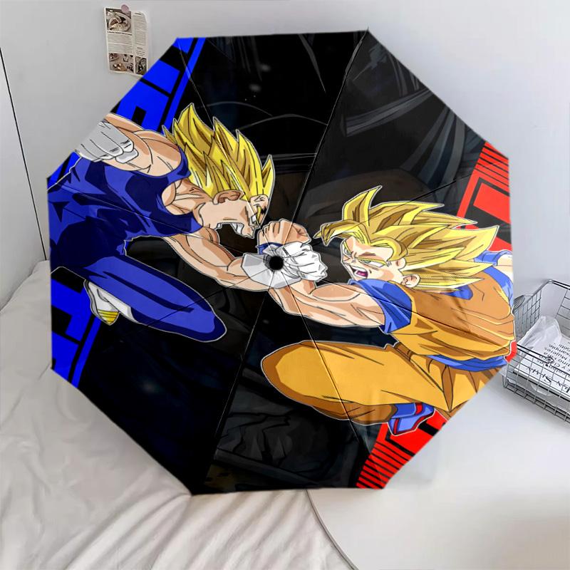 1 PC Automatic Folding Umbrella - Dragon Ball Z Pattern Portable Foldable Design With 8 Ribs Christmas Birthday Gifts