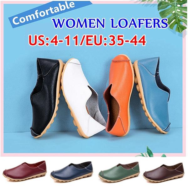 Women's Fashion Breathable Loafers Summer Casual Leather Flat Shoes Sandals Spring Autumn Beach Slippers Moccasins