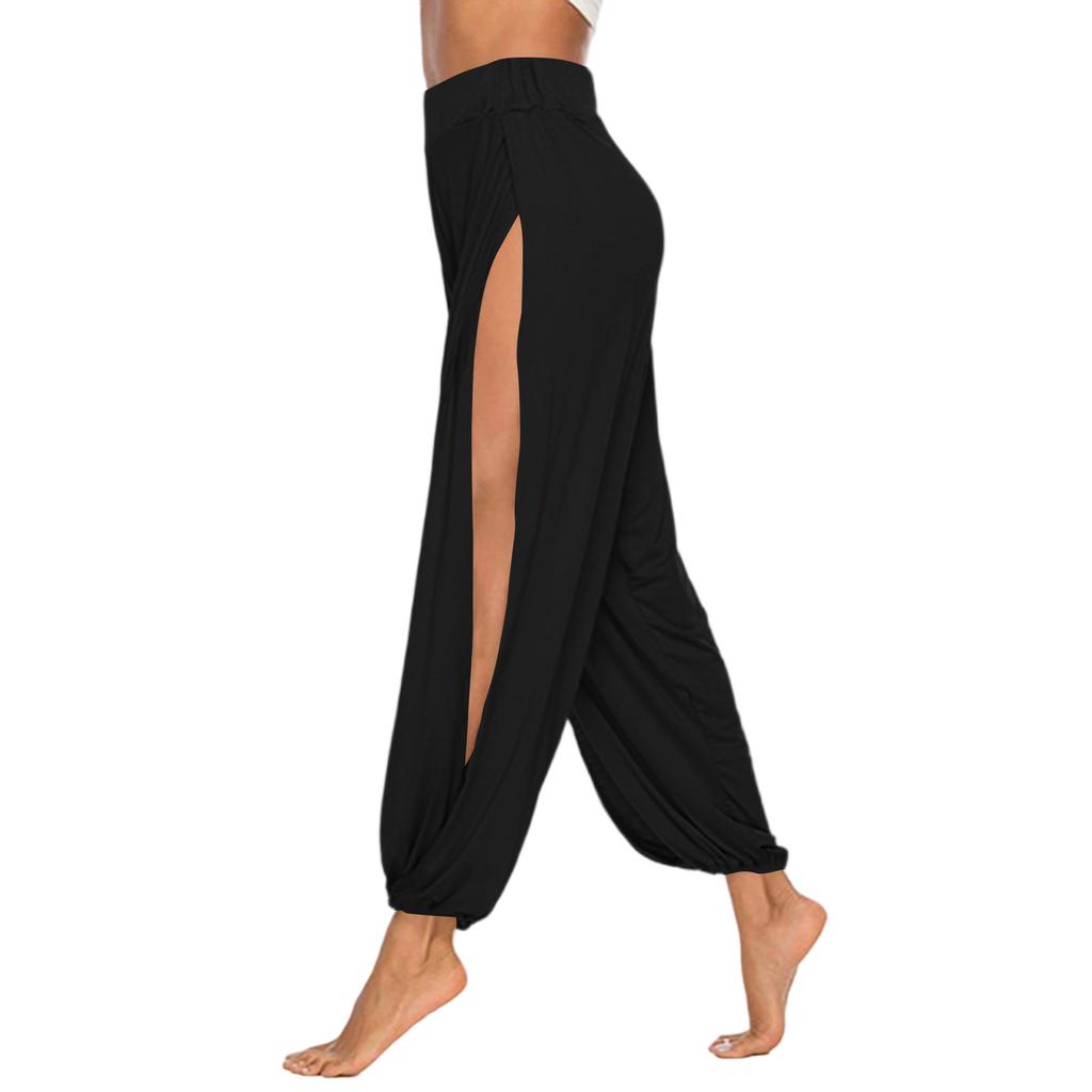 Dámské barevně dělené vysoce pružné kalhoty na cvičení, běh, jógu, volný čas