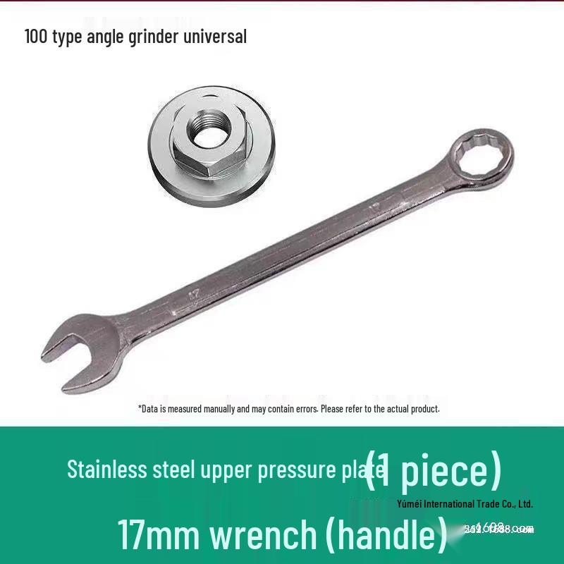 100 Angle Grinder Flange, Stainless Steel Hex Nut, Threaded Gasket, Polishing Accessory, Large