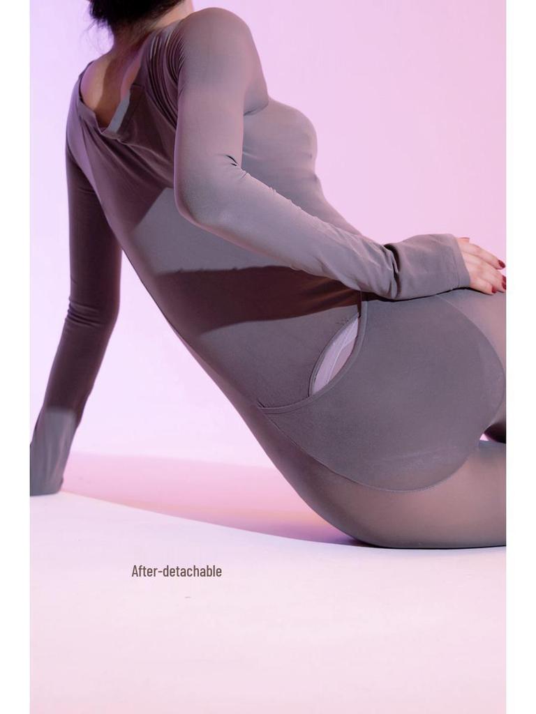 Detachable Bodysuit Pantyhose: Open Crotch, Full Coverage, Velvet, White or Black Silk Options