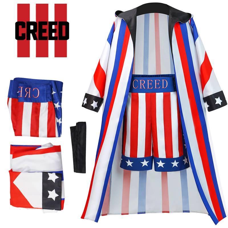 Adonis Creed Inspiriertes Kostümset für Halloween und Bühnenauftritte Hochwertiges Polyestermaterial