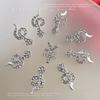 5 Pcs Snake Nails Charms Nails Art Rhinestones 3D Snake Nails Art Charms Nails Art Decorations for Crafts Jewelry Making