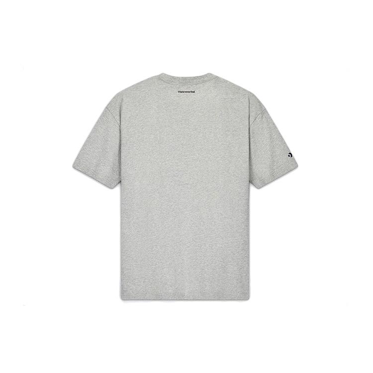 Men's Converse X Thisisneverthat Crossover Logo Printing Sports Round Neck Short Sleeve Light Grey 10022709-A02