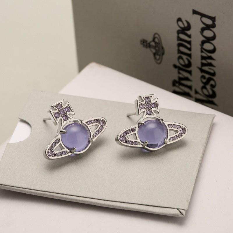 Empress Dowager Cixi Rotatable Glass Bead Zircon Stud Earrings - High-End Elegant Women's Ear Jewelry