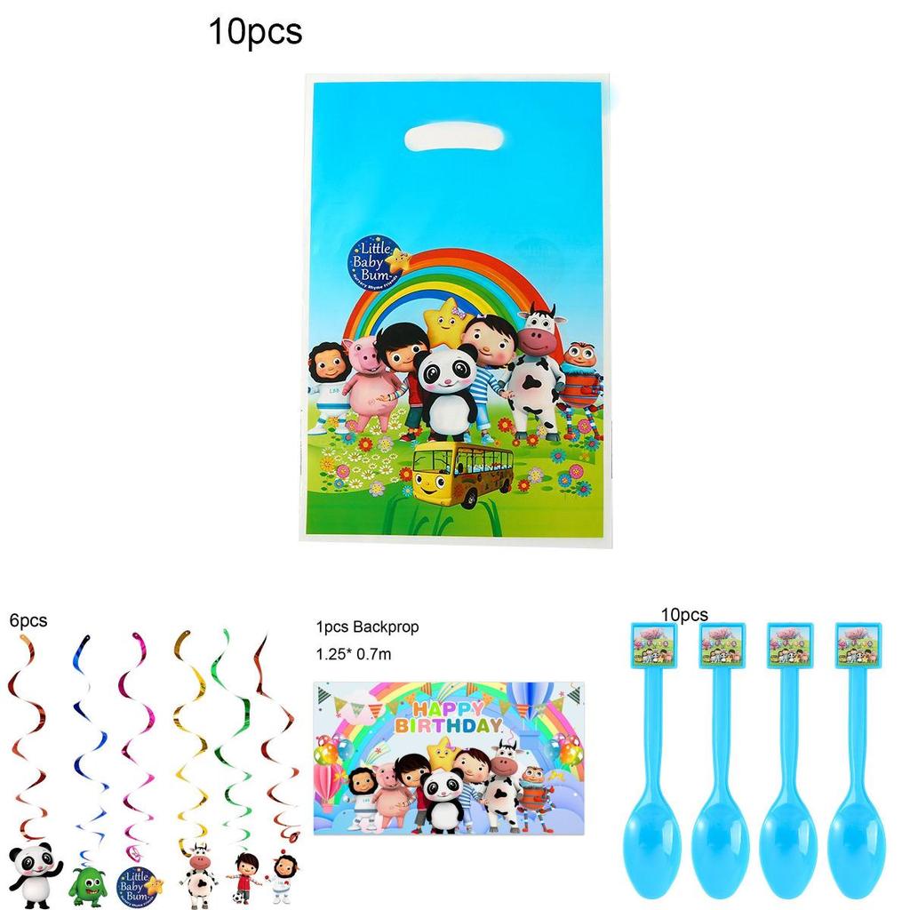 Adorable Little Baby Bum Theme Birthday Party Supplies Including Tablecloth And Banner