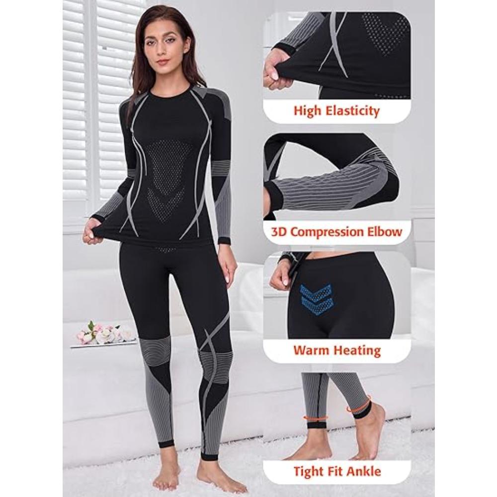 2 Thermal Piece Underwear Charmleaks Set For Women Ski Base Layer For Cold Weather Thermal Long John