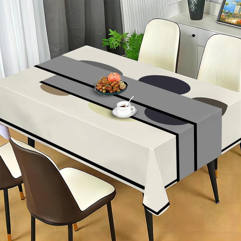 Simple geometric pattern tablecloth decoration, table decoration tablecloth, made of lightweight polyester fiber material.zyc