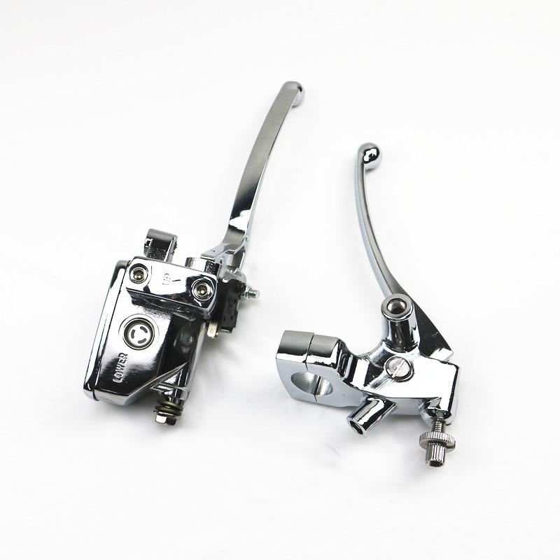Chrome 1" Brake Clutch Lever For Harley Honda Kawasaki Suzuki Yamaha VT VTX Rat