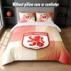 Set Biancheria da Letto Design Middlesbrough FC 1 Copripiumino + 2 Federe Morbido Traspirante Biancheria da Letto per la Casa