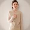 Women's V-neck Tassel Cashmere Knit Cardigan – Versatile Slimming Fashion with Long Sleeves, Loose Fit, and Soft Design.