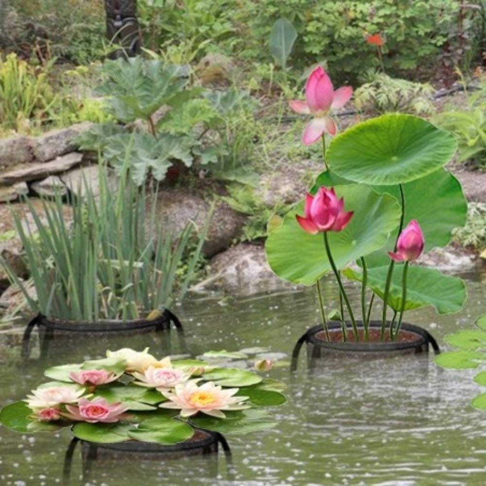 with Handles Aquatic Plant Baskets Breathable Planting Grow Bag Lotus Planter  Outdoor Bog Plants