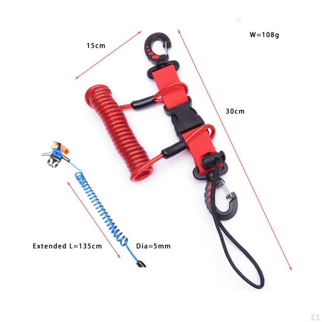 Coil Camera Lanyard with Buckle for Diving Anti Lost Rope