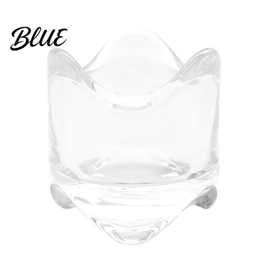 Easy Clean Candle Cup Glass Holder, Irregular Rippled Tealight with Crystal Clear Thickened Glass, Minimalist Soft Light Holder Romantic Desk