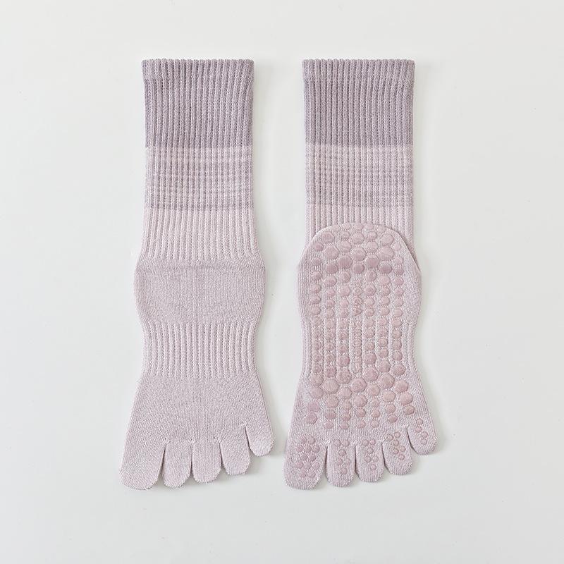 Cotton Yoga Socks for Children, Mid-length, for Fitness and Indoor Plating, Five-fingered Socks