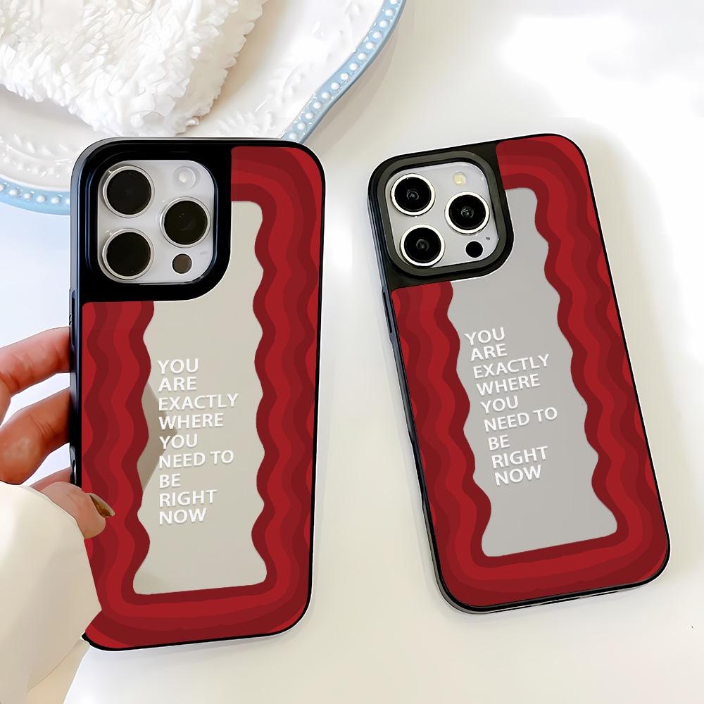 Mirror Phone Case for iPhone 15 11 13 14 for 15 16 Pro Max 12 13 16 Pro Cloud Flower and Animal Cute Style Phone Case