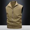 Polar Fleece Vest for Men In Autumn and Winter, with Flannel on Both Sides. Large Outdoor Casual Jacket with A Vest