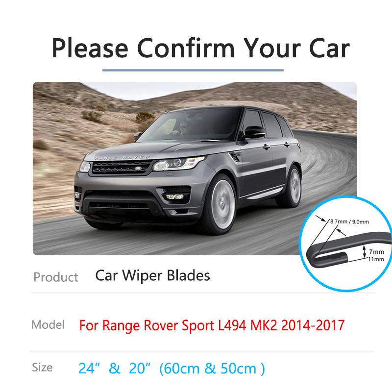 Für Range Rover Sport L494 MK2 2014 ~ 2017 Front Wischer Klingen Pinsel Fenster Windschutzscheibe Windschutzscheibe UJ Haken Cutter Auto