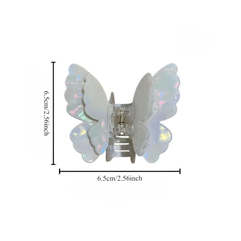 Colorful Fairy Butterfly Hair Claw Acetate Sweet Princess Butterfly Crab Hair Clips for Women Girls Hairpin Hair Accessories