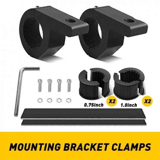 SUV Pickup Mounting Bracket Clamps 1.25 Inch Off Fog Road Tube LED Light Bar EXV