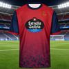 Deportivo La Coruna  Kit Estrella Galicia Print Football T-Shirt, Quick Dry Breathable Spanish Soccer Casual Fan Tee