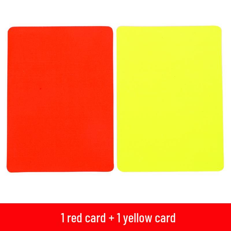

Referee Red and Yellow Card Set with Leather Case, Record Paper, and Whistle.