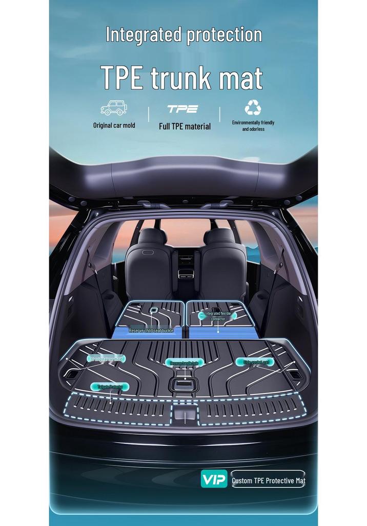 AITO M8 Trunk Mat - TPE Tail Box Mat (Model 25) Car Accessory for Huawei