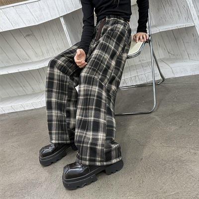 2025 Herbst/Winter Mädchenmode Karierte Weitbeinige Ballonhose - Stilvolle Freizeithose für Kinder