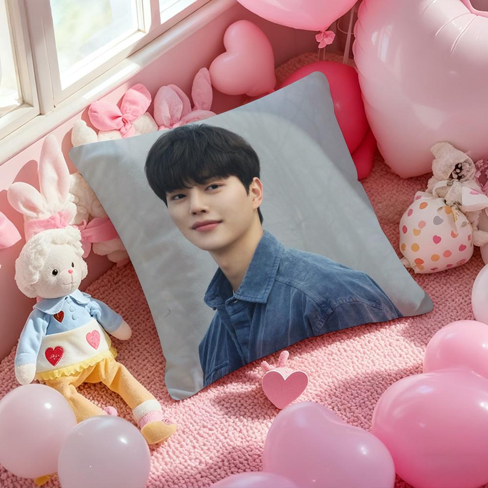 Korean S-Song K-Kang Pillow Case Soft Plush Fabric Double-Sided Printed Cushion Cover Warm Winter Sofa Pillow Case