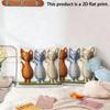 2pcs Cute Cartoon Cats 2D Flat Print Throw Pillow Covers Home Decor for Sofa Bedroom Living Room Cushion cover