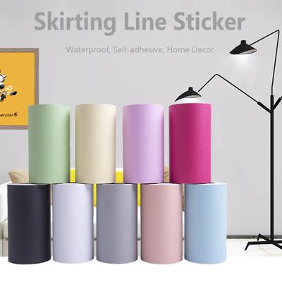 5M Selbstklebende Sockelleiste Wandbordüre Aufkleber PVC Taillenlinie Tapete Wasserdichte Fußleiste Vinyl Aufkleber Wohnzimmer Deko