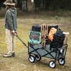 Camping Cart Luggage Net Camper Trolley Luggage Net Folding Cargo Nets Beach Cart Wagon Cart Heavy Duty Tie Rod Tools