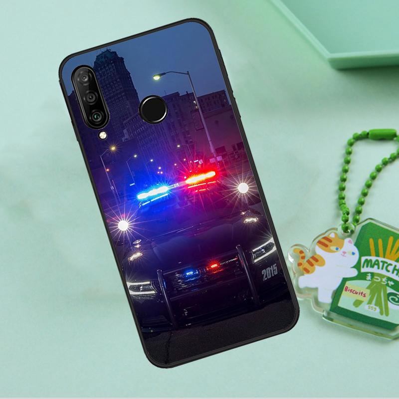 Police Cars Light At Night For Huawei Nova 12i 12s 7i 8i 11i 9 10 SE Y90 Y60 Y70 Y72 Y61 Y91 P30 P40 Lite P60 Pro Case