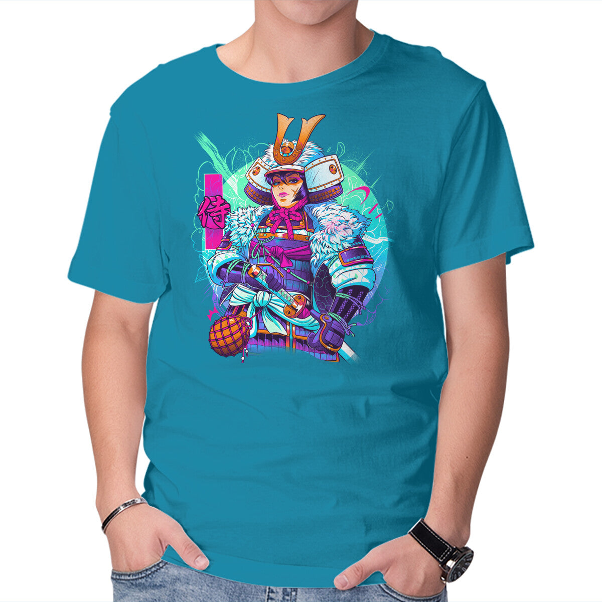 Unisex Crew Neck T-Shirt Winter Samurai Graphic Short Sleeve Casual Tee XXXL