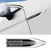 Car Sticker 2pcs 3D Metal Car Fender Side Wing Emblem Badge Sticker For Mercedes Benz New B/C/E Class A Class C200L GLC GLK New