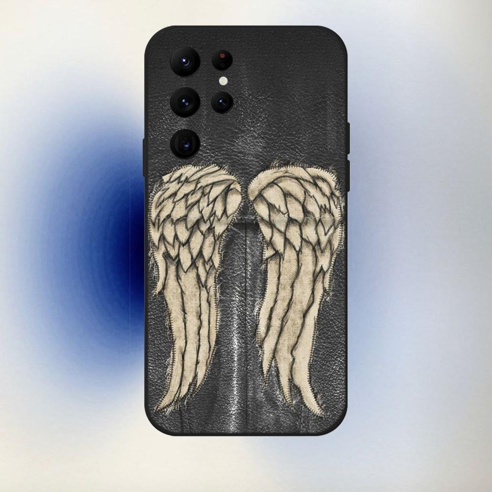 The W-Walkings D-Dead Daryl Dixon Phone Case For Samsung S24,23,22,30,21,10,9,Ultra,Plus,Lite,FE,5G Black Soft Case Samsung S9plus