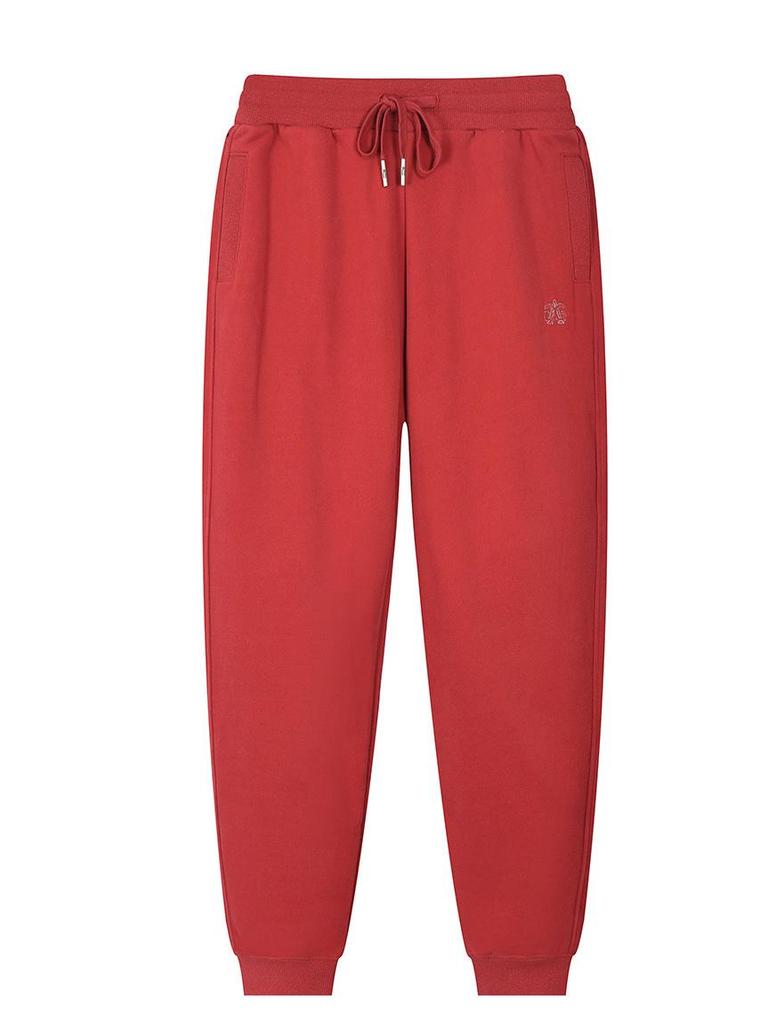 GAGN Women's Red Slimming Casual Sweatpants - Trendy Spring/Autumn Loose Fit